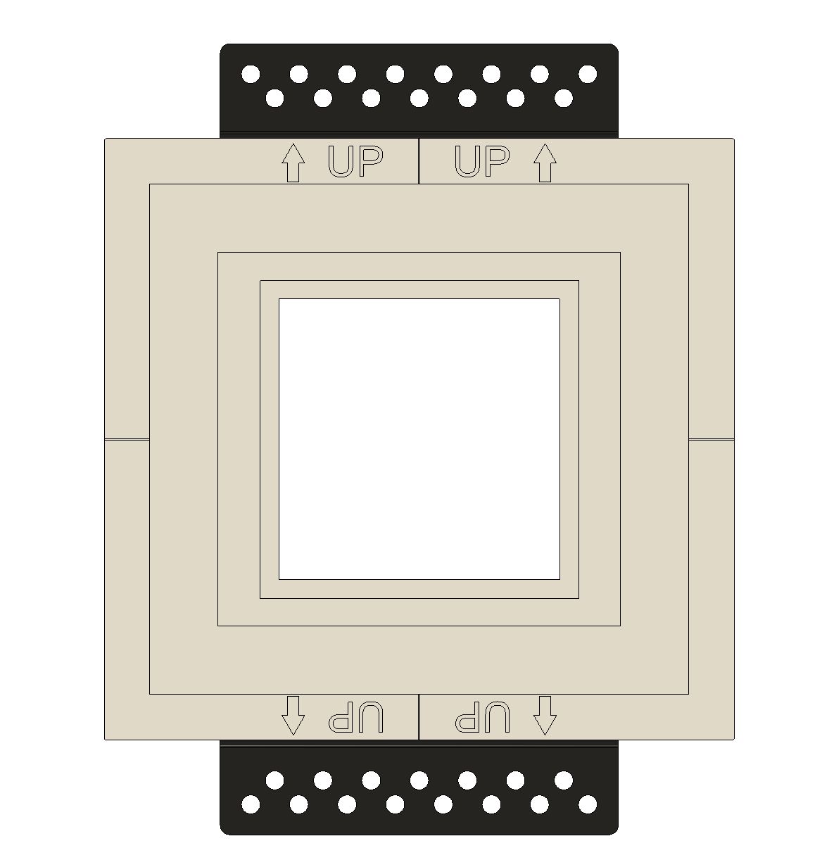 Seamless gypsum flush mount SLA-LP2C-062, designed for Lutron Palladiom keypads with a minimalist, trimless aesthetic