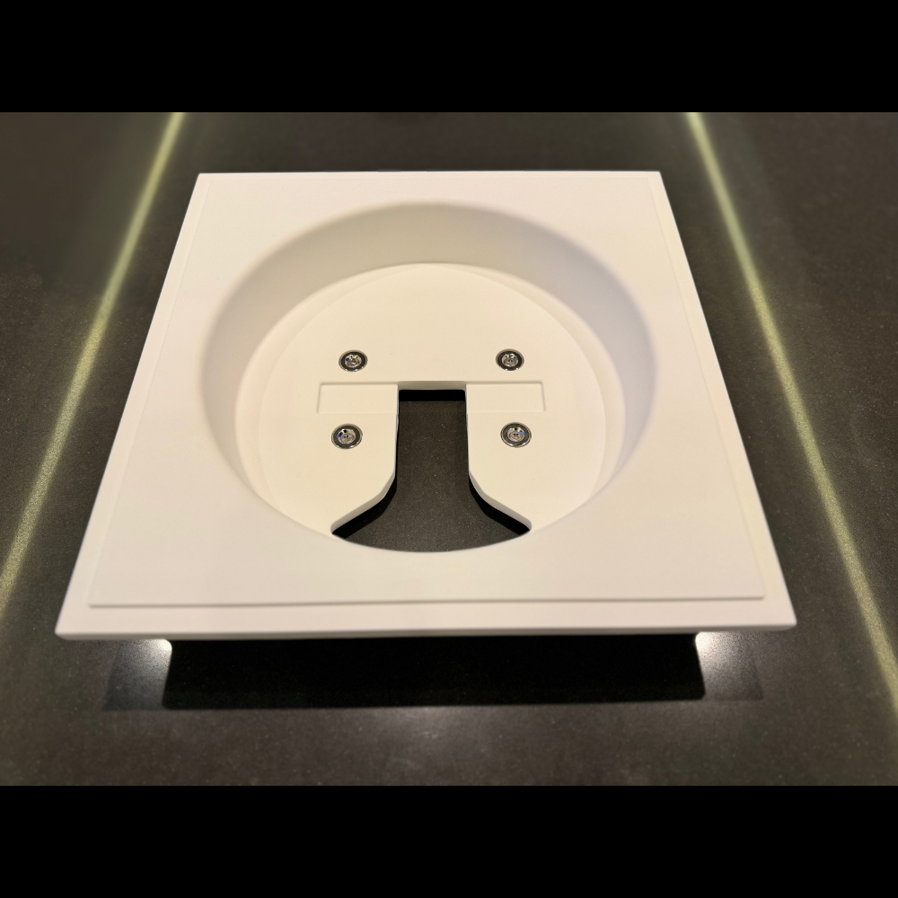 Trimless round access point platform – ideal for luxury smart home or office installations