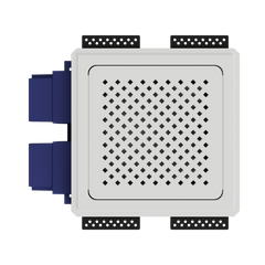 Diamond-pattern square trim cover for Small Universal Access Point flush mount