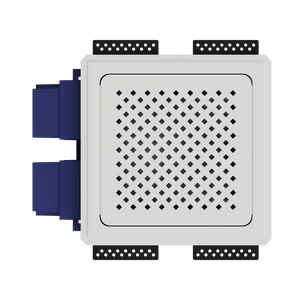 Diamond-pattern square trim cover for Small Universal Access Point flush mount