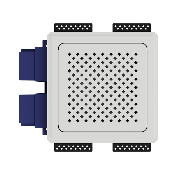 Diamond-pattern square trim cover for Small Universal Access Point flush mount