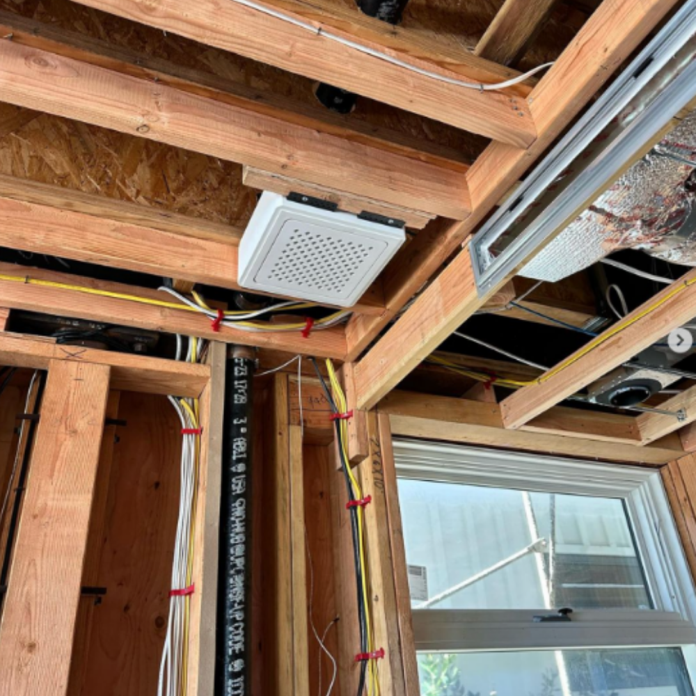 SL-UAPS-T100 gypsum trim cover with diamond pattern for sleek access point installation