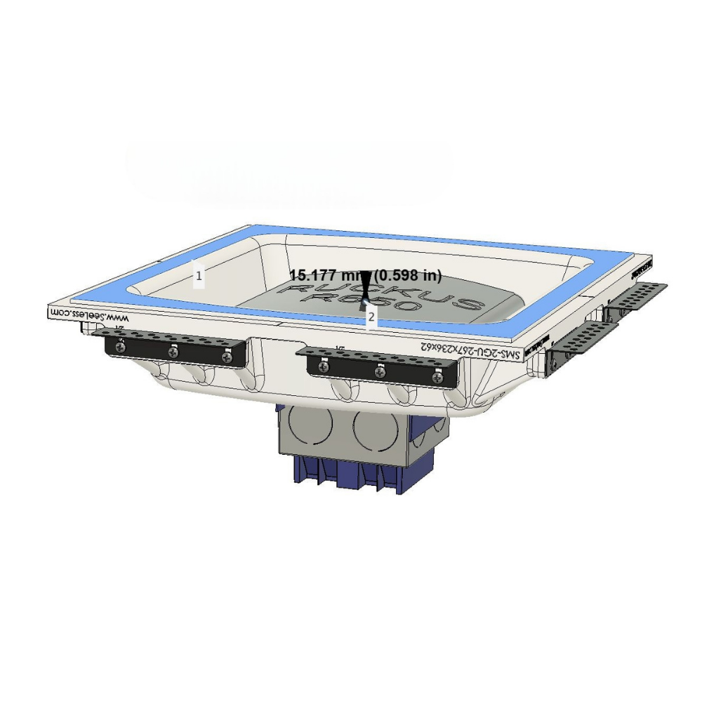 SWS-2GU-267x236x62 plaster platform for Wi-Fi devices – eco-friendly gypsum construction with mud-in finish and no visible trim