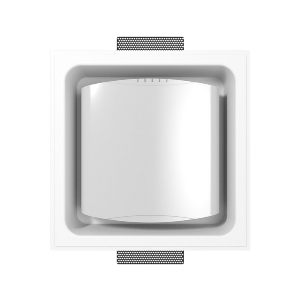 Large in-wall plaster mount for wireless access point – square frame with centered device cavity