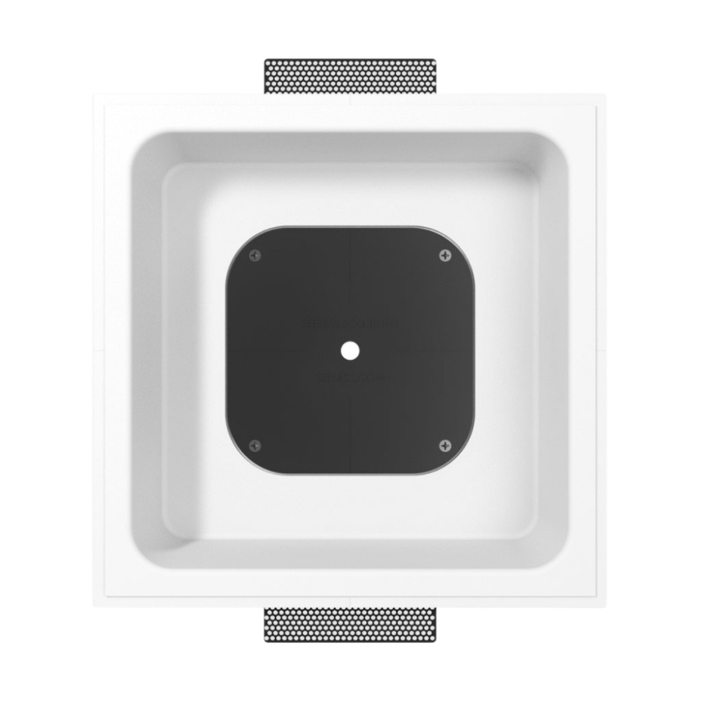 Close-Up of SLW-APL Apple TV Remote Mount with Smooth Gypsum Finish