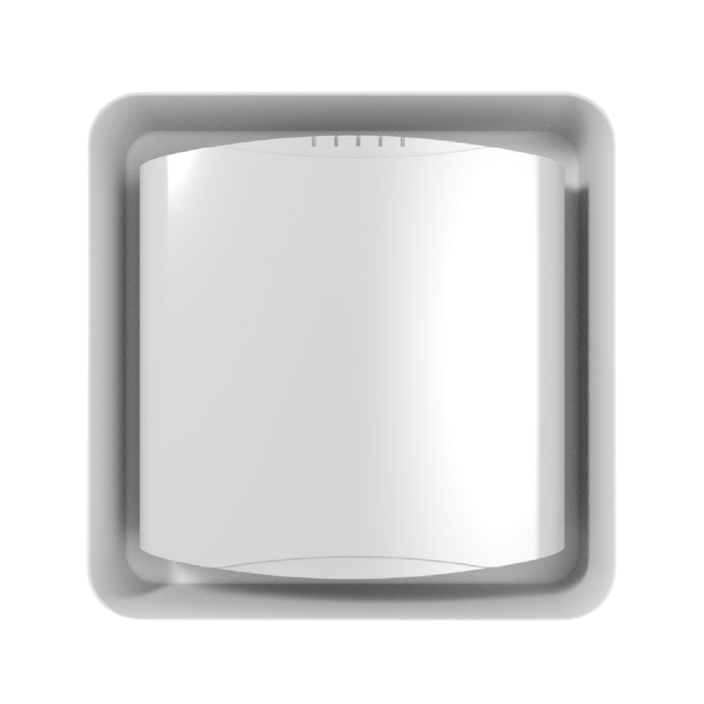 Installed SLW-APL Platform Showing Flush Fit for Apple TV Remote – White Wall Finish