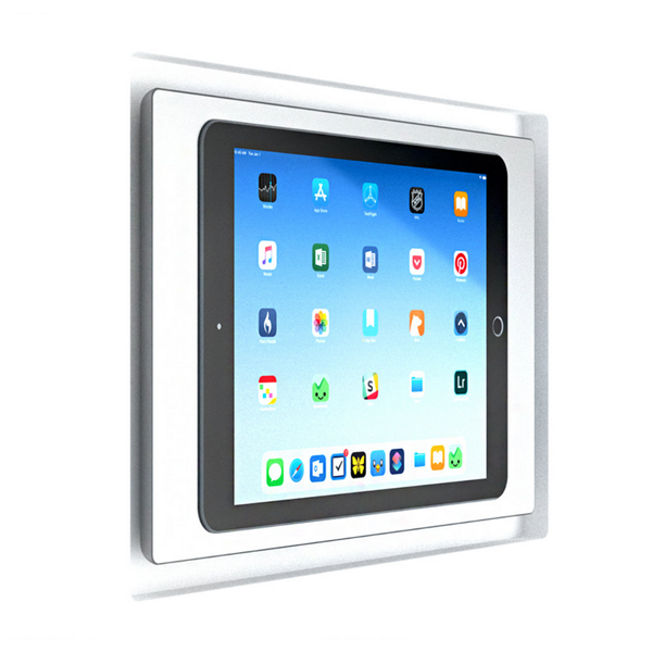 Small iPad flush mount platform, SL-IPCPS-375 – shown installed in drywall