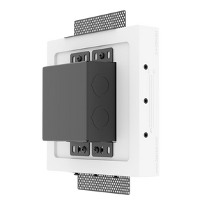 Modern recessed mount compatible with Crestron Horizon double light switches