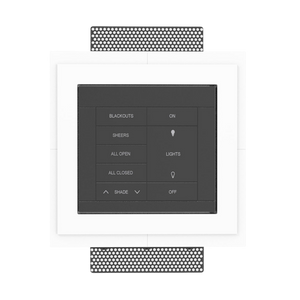 Two-gang Crestron Horizon keypad flush in-wall mounting platform