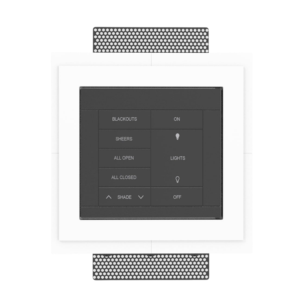 Two-gang Crestron Horizon keypad flush in-wall mounting platform
