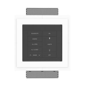 SLA-2GRHZ-062 Two-Gang In-Wall Mount for Crestron Horizon Style Devices – Front View with device installed