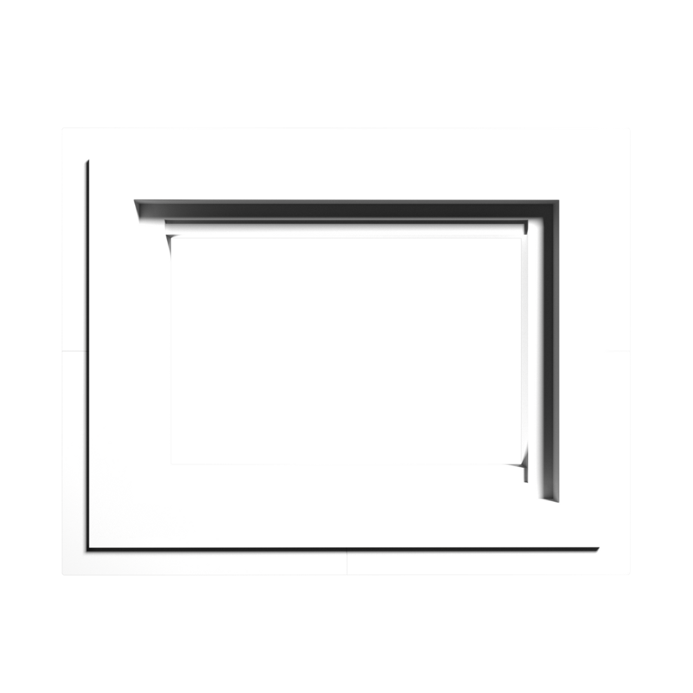 Creston Horizon two-gang flush in-wall mounting frame