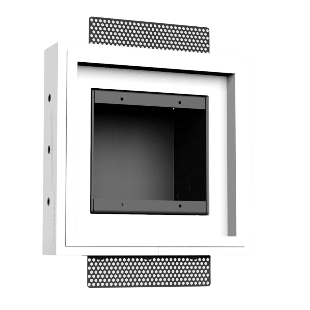 Flush two-gang mount designed for a clean and minimalist aesthetic