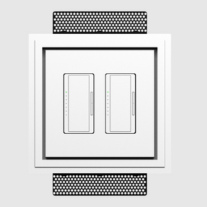 Two-gang recessed mount for Lutron New Architectural style switches and outlets