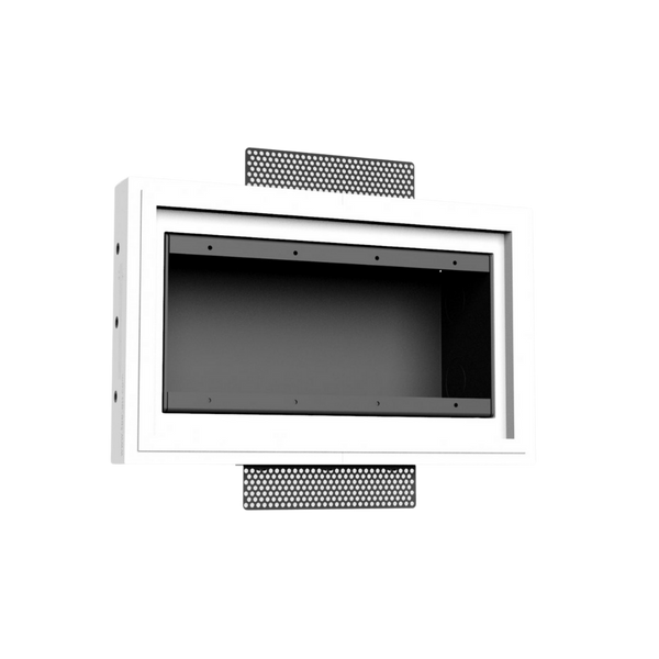 Modern in-wall solution with paintable level five finish for seamless wall integration