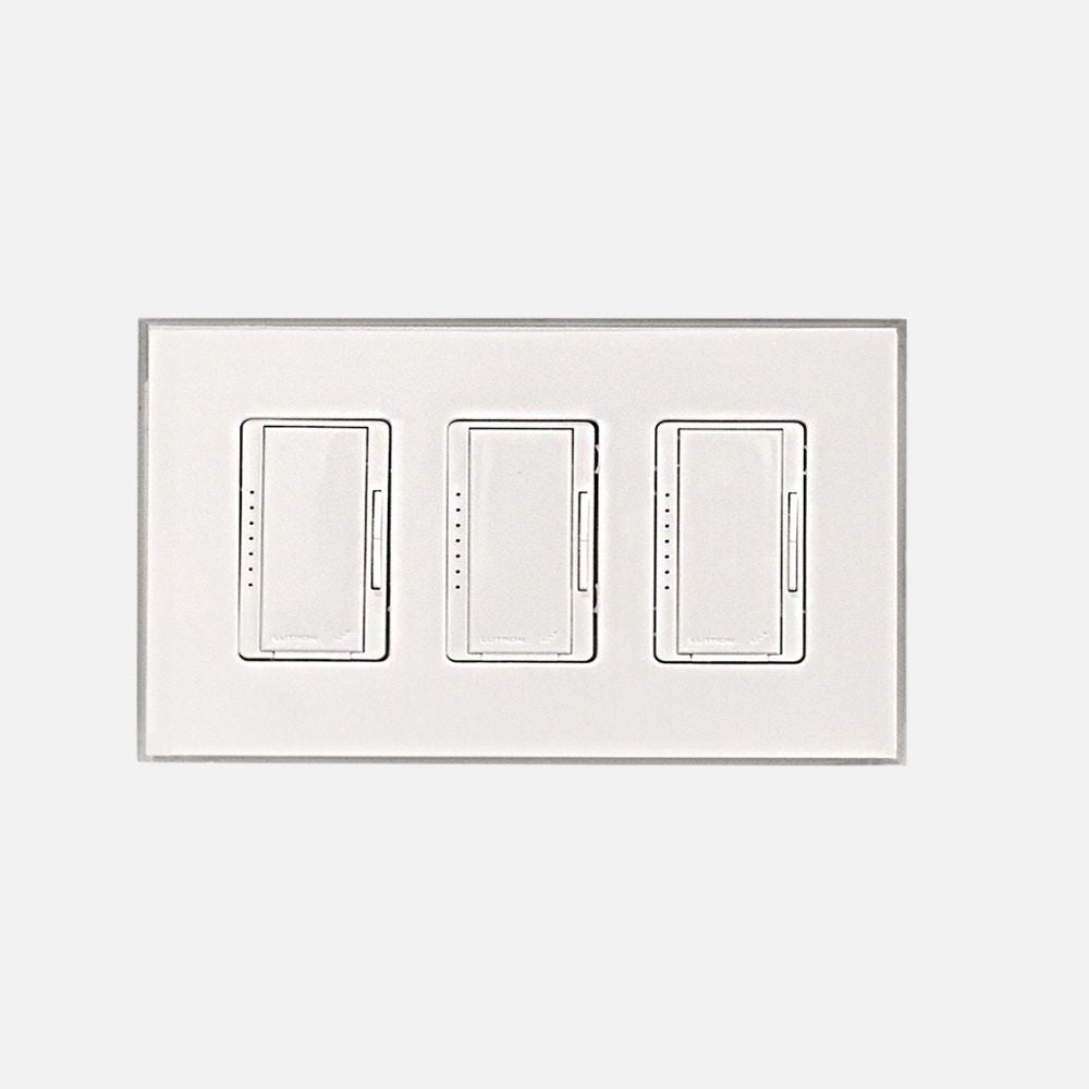 Architectural plaster mounting platform with 1/16&quot; reveal for Lutron devices