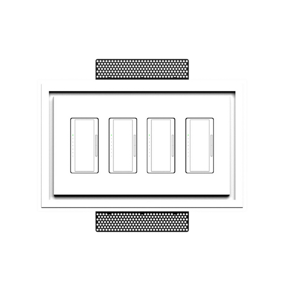 Architectural style platform with square corners and seamless wall integration