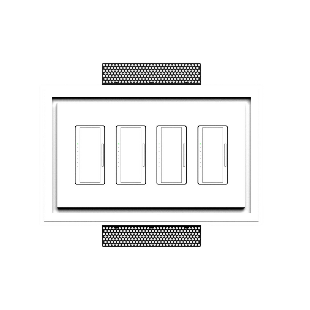 Architectural style platform with square corners and seamless wall integration