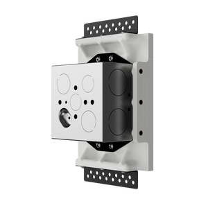 Universal plaster mounting platform with seamless recessed integration