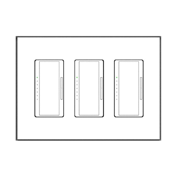 SLA-3G-062 Three Gang Architectural Style Flush Mount Platform – Front View