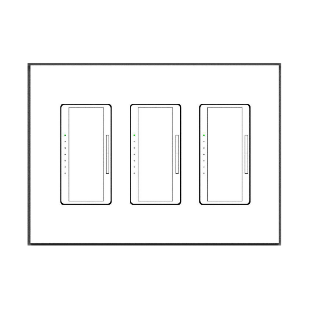 SLA-3G-062 Three Gang Architectural Style Flush Mount Platform – Front View