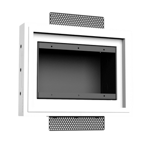 Trimless recessed mount for three-gang Lutron New Architectural devices with 1/8" reveal