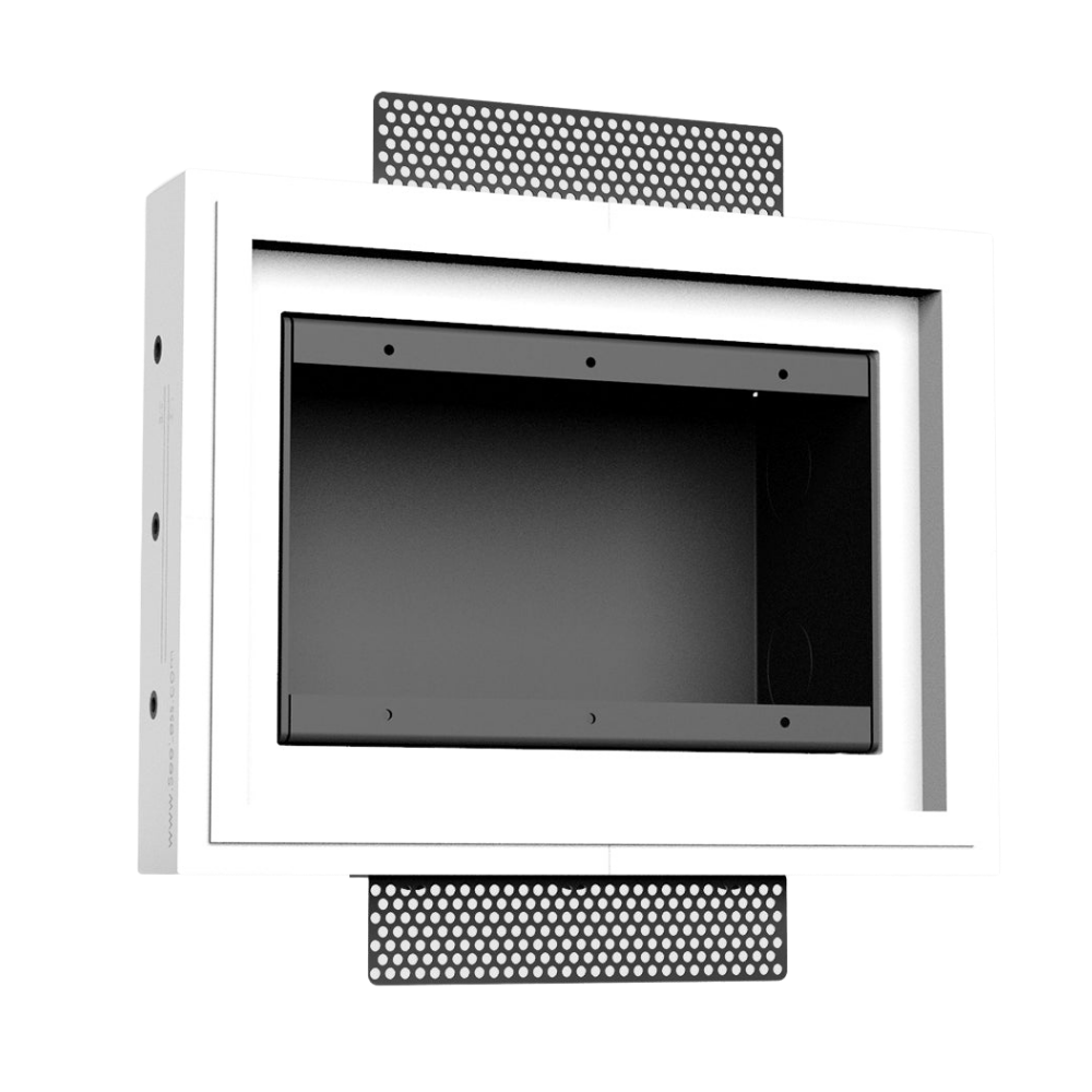 Trimless recessed mount for three-gang Lutron New Architectural devices with 1/8&quot; reveal
