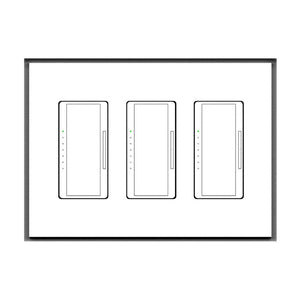 Three-gang architectural flush in-wall mount by SeeLess