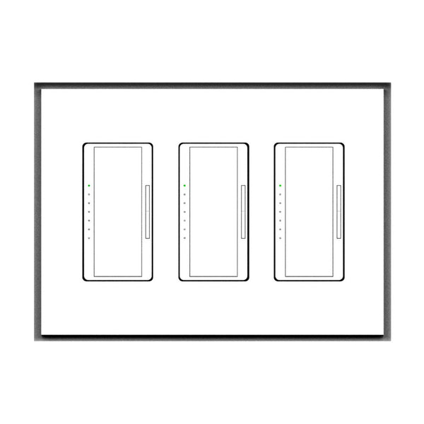 Three-gang architectural flush in-wall mount by SeeLess