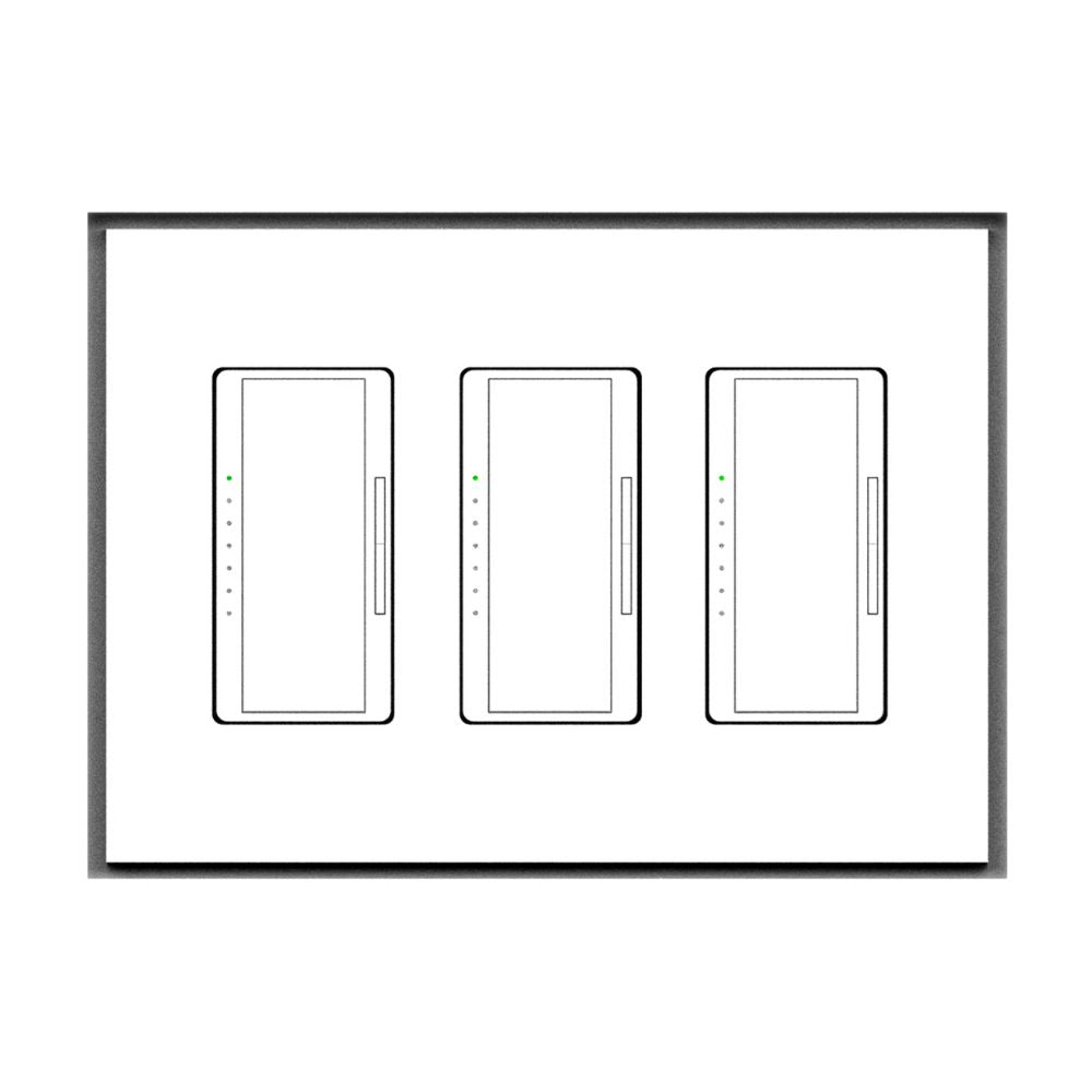 Three-gang architectural flush in-wall mount by SeeLess