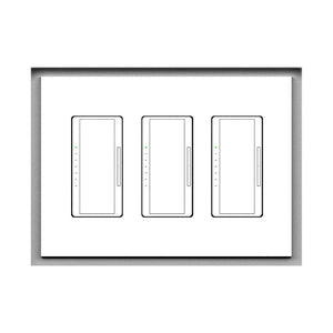 Three-gang Architectural Style flush in-wall mounting platform.