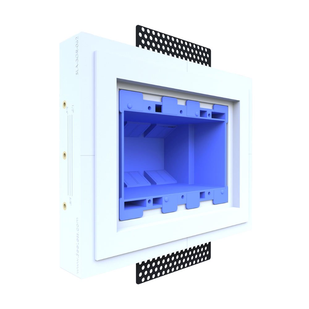 SLA-3GR-062 in-wall mount with front-facing box integration for simplified centering