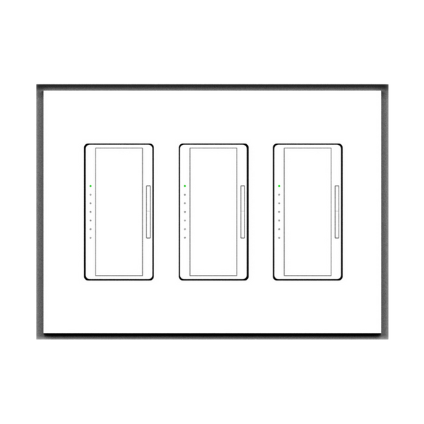Three-gang architectural in-wall mount SLA-3GR-062 by SeeLess