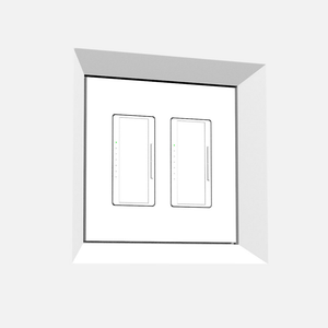 Two gang architectural bevel in-wall mounting platform