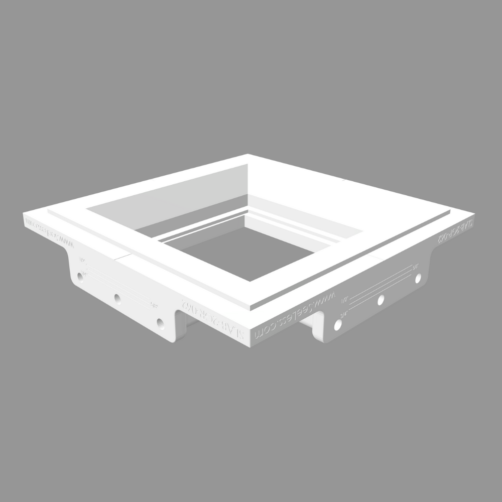 SLAB-2GR-062 Two Gang Architectural Bevel Style Mount - Carlon (box/ring) not included