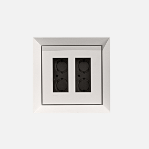 SLAB-2GR-062 Two Gang Architectural Bevel Style Mount - Carlon (box/ring) not included