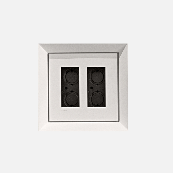 SLAB-2GR-062 Two Gang Architectural Bevel Style Mount - Carlon (box/ring) not included