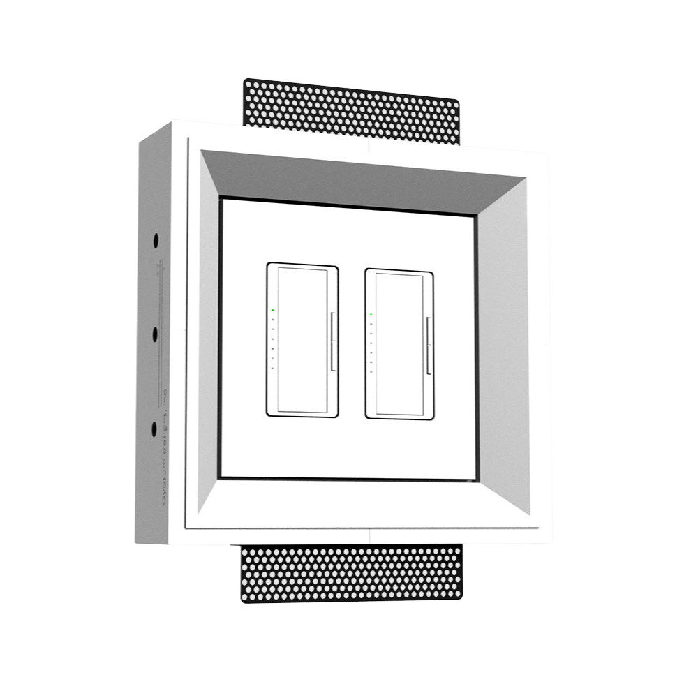 SLAB-2GR-062 Two Gang Architectural Bevel Style Mount - Carlon (box/ring) not included