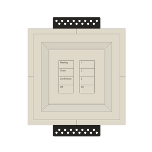 SLAB-2GR-062 Two Gang Architectural Bevel Style Mount - Carlon (box/ring) not included