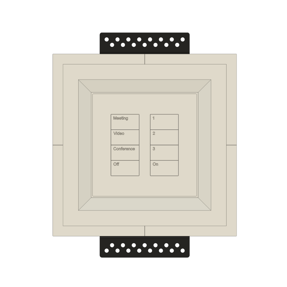 SLAB-2GR-062 Two Gang Architectural Bevel Style Mount - Carlon (box/ring) not included