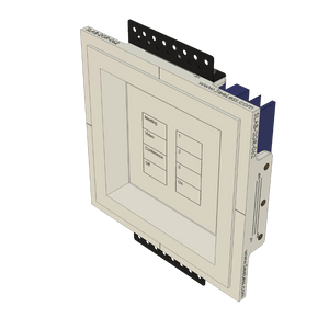 SLAB-2GR-062 Two Gang Architectural Bevel Style Mount - Carlon (box/ring) not included