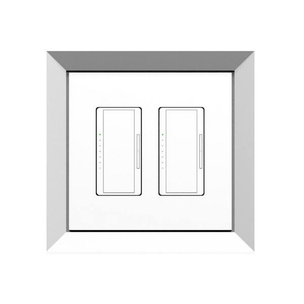 SLAB-2GR-062 Two Gang Architectural Bevel Style Mount - Carlon (box/ring) not included