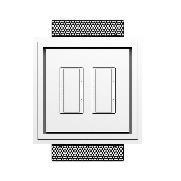 Two-gang architectural mount designed for standard and low-voltage installations