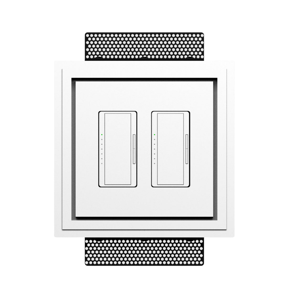 Two-gang architectural mount designed for standard and low-voltage installations