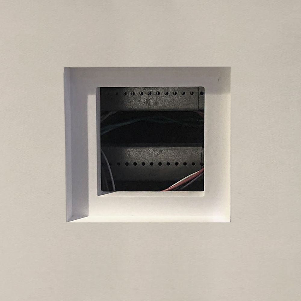 Universal adapter ring and bracket-adjustable mount for 3/4&quot;, 5/8&quot;, and 1/2&quot; drywall