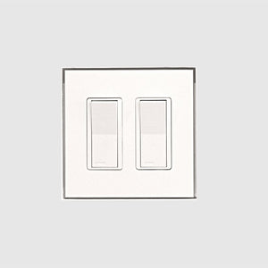 Trimless two-gang mount with 1/16” reveal for Lutron New Architectural devices