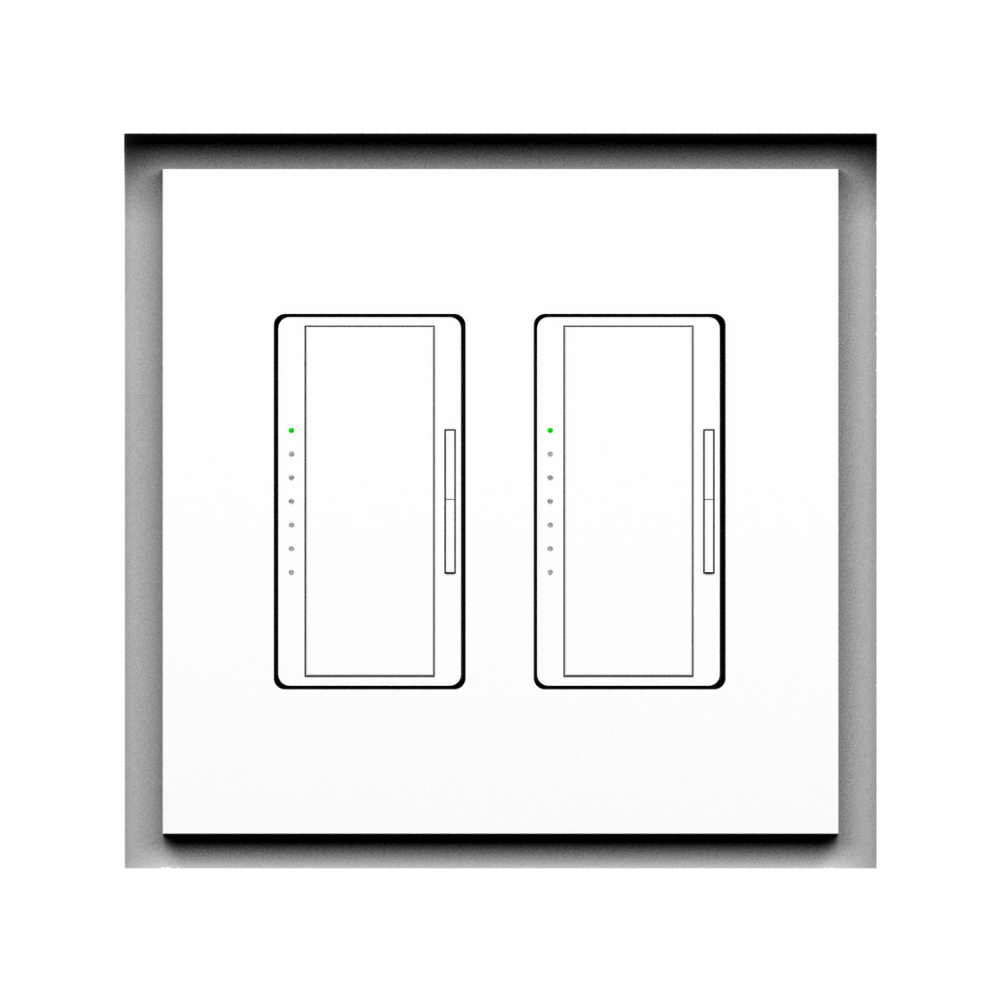SLA-2G-250 Two Gang Architectural Style Mount – Front View with 1/4&quot; Reveal