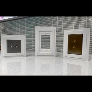 Collection- SLM-82X144-062 SeeLess flush mount with hardware-ready install for Meljac magnetic keypads — supports 1/2", 5/8", and 3/4" drywall