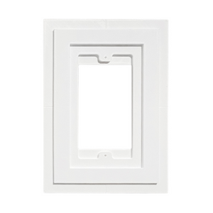 SLM-82X144-062 SeeLess flush mount with hardware-ready install for Meljac magnetic keypads — supports 1/2", 5/8", and 3/4" drywall