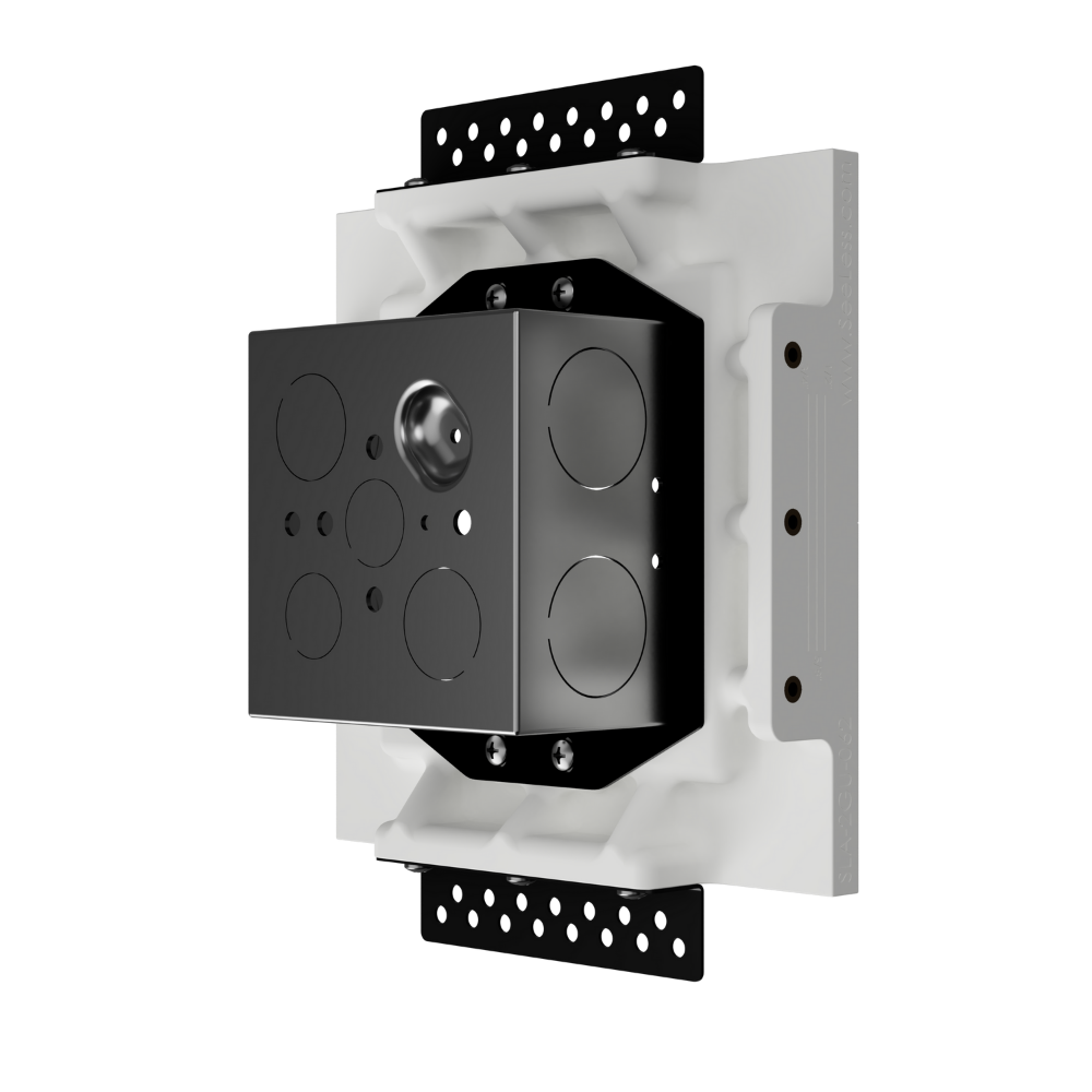 Seamless recessed installation of SeeLess SLA-2GU-062 – sharp-edged architectural design